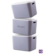 Mowo Home Trove Gri 21 Lt Çok Amaçlı Dolap Içi Düzenleyici Kapaklı Kutu, Dekoratif Saklama Kutusu