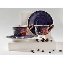 English Home Miranda New Bone China 4 Parça 2 Kişilik Kahve Fincan Takımı 90 ml Açık Sarı