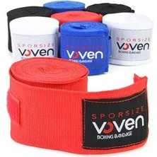 Sporsize Voven Boxing Muay Thai Bandage Boks Bandajı Muay Thai Bandajı El Sargısı 3,5 Metre Siyah