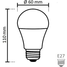 Noas 9W LED Ampul 810 Lümen E27 Duy YL95-9001 YL95-9002 Günışığı