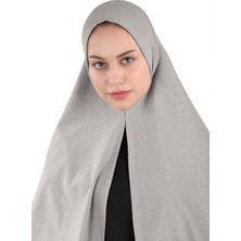 Ecardin Simli Scarfs Hijab - St 558 Açık Gri