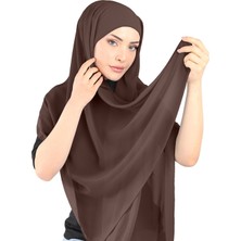 Ecardin Boneli Şifon Şal - St 136 Açık Kahve