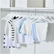 Esti 12 Adet - Ahşap Görünümlü Çocuk ve Bebek Elbise ,kıyafet Askısı