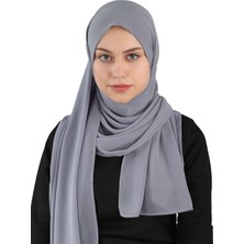 Ecardin Sandy Pratik Şifon Şal - St 120 Koyu Gri