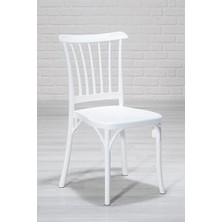 Mobetto 4 Adet Violet Beyaz Sandalye / Balkon-Bahçe-Mutfak