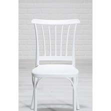 Mobetto 4 Adet Violet Beyaz Sandalye / Balkon-Bahçe-Mutfak