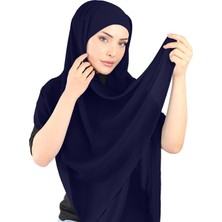 Ecardin Boneli Şifon Şal - St 136 Lacivert