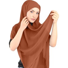 Ecardin Boneli Şifon Şal - St 136 Kiremit