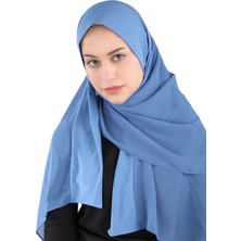 Ecardin Sandy Bant Şifon Şal - St 600 Kot Mavisi