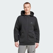 adidas Designed For Training Erkek Siyah Kapüşonlu Ceket