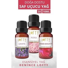 Lofty Pudra, Lavanta, Amber Uçucu Yağ Buhurdanlık Esansı Oda Kokusu Esans Buhur Yağı 10 ml