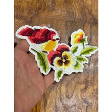 Gönülden Tasarım 15X11 cm Ütü Ile Yapışan Nakış Işleme Kuş Çiçek Arma Dikiş Aplike