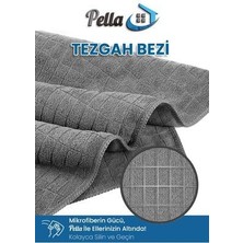 Pella Classic 3'lü Mikrofiber Araba, Cam, Mutfak Temizlik Bezi, Gri (40 cm x 40 Cm)