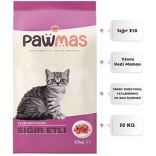 Pawmas Sığır Etli Yavru Kedi Maması 10 kg