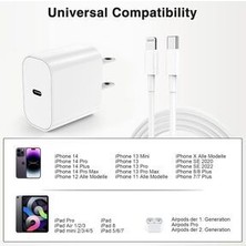 Robeve Apple iPhone Tüm Serilerle Uyumlu Hızlı Şarj Aleti Kablo Adaptör Set Iphone 11 / 12 / 13 / Pro / Pro Max