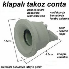 Qniay Lavabo Koku Giderici Çek Valfli Lavabo Gider Adaptör Conta Koku Önleyici Pratik Montaj