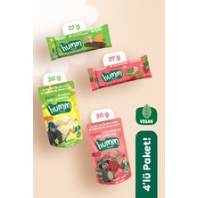 Organik Vegan Meyveli Küp & Yulaf Bar Atıştırmalık Paketi - 4 Adet (4 Çeşit)