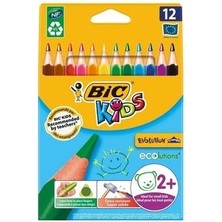 Bic Kuru Boya Kids Evolution Triangle Üçgen Jumbo Boya Kalemi 12 Renk