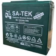 Sa-Tek 12V 24 Ah Jel Elektrikli Motosiklet Aküsü (Üretim Yılı: 2024)