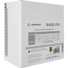 Rampage Rage P15 1000W 80+ Gold Apfc 14CM Hdb Fan Full-Moduler Atx3.0+Pcıe5.0 Beyaz Gaming Power Sup