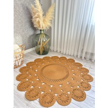 Natura El Dokuma Jüt Bohem Tarz Otantik Salon Oturma Odası Koridor Banyo Mutfak Natural Halı Pamuklu Halı