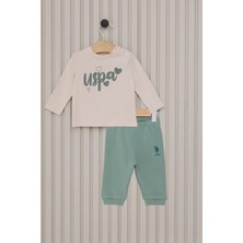 U.S. Polo Assn. Bej Kız Bebek 3'lü Takım