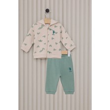 U.S. Polo Assn. Bej Kız Bebek 3'lü Takım