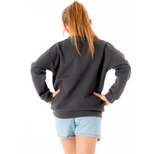 Plant Mini Kids – Universe Kol Baskılı, %100 Pamuk Interlok, Bisiklet Yaka Çocuk Sweatshirt
