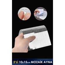 Mozaik Ayna 10X10MM Kendinden Yapışkanlı  10X15CM Levha 2'li