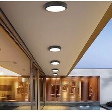Vies Teknoloji Mat Siyah LED Panel Avize Tavana Sıfır 3200K Sarı Işık