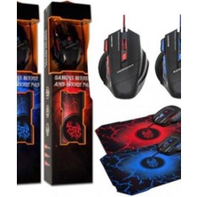 Byars-Kablolu Işıklı Oyuncu Mouse Mousepad Mavi Byarsbilişim