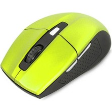 BYARS-SM-861 USB Yeşil 800/1200/1600DPI Süper Sessiz Kablosuz Mouse Modern Tasarım 431550 Yeni Des Byarsbilişim