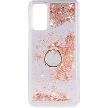 Prolysus Xiaomi Redmi Note 10 Pro Kılıf Sulu Simli Yüzüklü Stand Kapak Kılıf