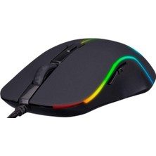 Byars-Usb Siyah 7 Tuşlu Ledli 6400 Dpi Gaming Oyuncu Mouse Byarsbilişim