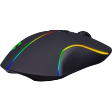 Byars-Usb Siyah 7 Tuşlu Ledli 6400 Dpi Gaming Oyuncu Mouse Byarsbilişim