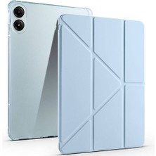 Gpack Xiaomi Poco Pad Kılıf Standlı Katlanabilir Pu Silikon Tf1 Mavi