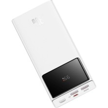 BYARS-30W 20.000 Mah Dijital Ekranlı Powerbank Beyaz Byarsbilişim