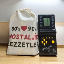 Nostaljik Lezzetler Kese Siyah Tetrisli Nostaljik Hediye Paketi 80'ler 90'lar