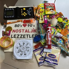 Nostaljik Lezzetler Kese Siyah Tetrisli Nostaljik Hediye Paketi 80'ler 90'lar