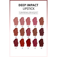 Note Deep Impact Lipstick Kremsi Dokulu Yarı Parlak Ruj 11 Vibrant Pink - Kırmızı