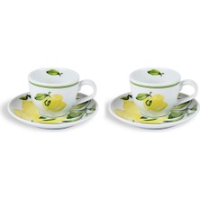 Fern&Co. Citrus Porcelain Collection 2'li Türk Kahvesi Seti