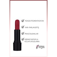 Note Deep Impact Lipstick Kremsi Dokulu Yarı Parlak Ruj 14 Warm Cherry - Kırmızı