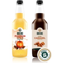 Gold Gull Pumpkin Spices & Karamel Aromalı Kahve & Meyve Şurubu 2 x 700 ml