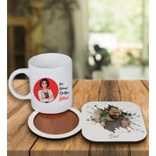 Ejoya Kişiye Özel Tasarım Kupa Bardak ve Fotoğraflı Ahşap Bardak Altlığı 99250