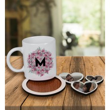 Ejoya Kişiye Özel Tasarım Kupa Bardak ve Fotoğraflı Kalpler Ahşap Bardak Altlığı 99960