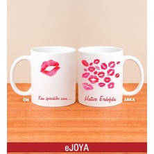 Ejoya Kişiye Özel Öpücüklü Kupa Bardak 80032