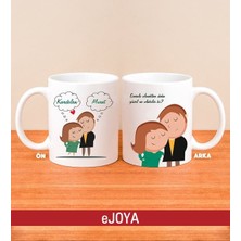 Ejoya Kişiye Özel Mutlu Çiftler Kupa Bardak 79962