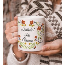 Ejoya Kişiye Özel Teşekkürler Öğretmenim Kupa Bardak 80361