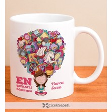 Ejoya Kişiye Özel En Şefkatli Öğretmen Beyaz Kupa Bardak 79938