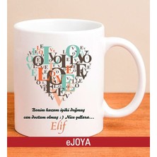 Ejoya Kişiye Özel Kalpli Love Kupa Bardak 80022
